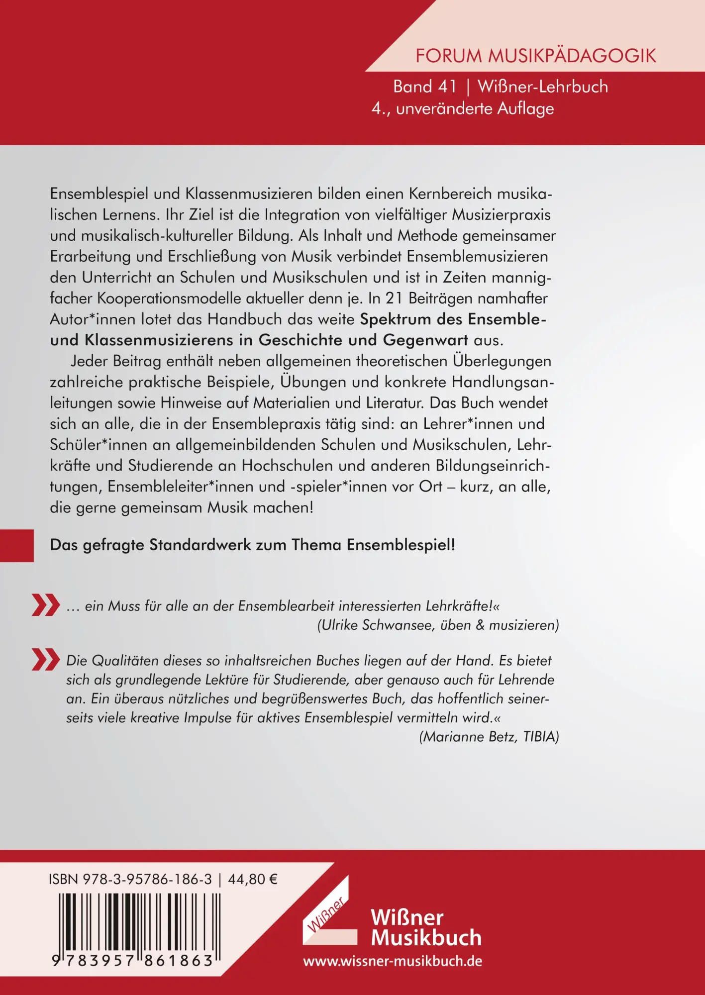 Rückseite: 9783990945063 | Ensemblespiel und Klassenmusizieren | Rudolf-Dieter Kraemer (u. a.)