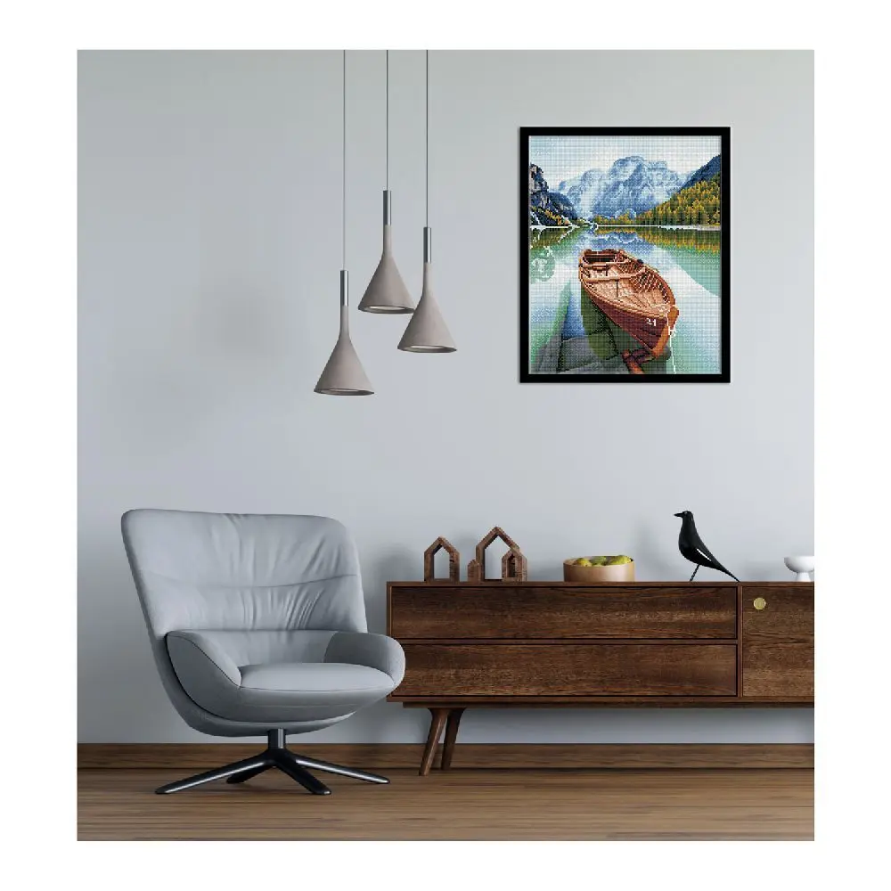 Bild: 4895225915163 | DIAMOND DOTZ - Diamond Painting Boot im Fjord | Kit (Bastelset) | 2024