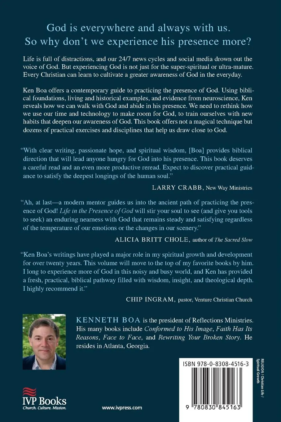 Rückseite: 9780830845163 | Life in the Presence of God | Kenneth Boa | Taschenbuch | Englisch