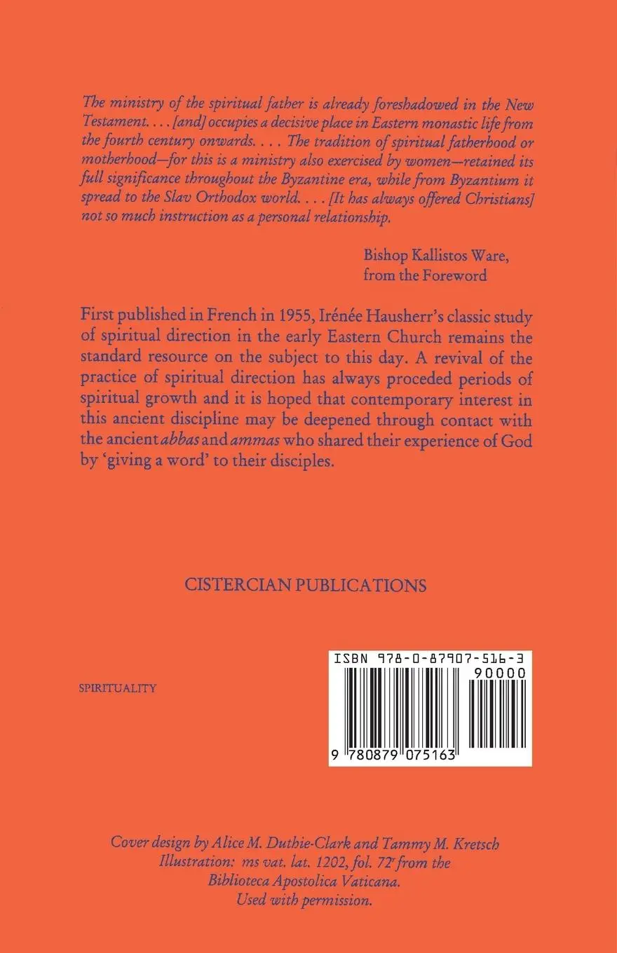 Rückseite: 9780879075163 | Spiritual Direction in the Early Christian East | Irenee Hausherr