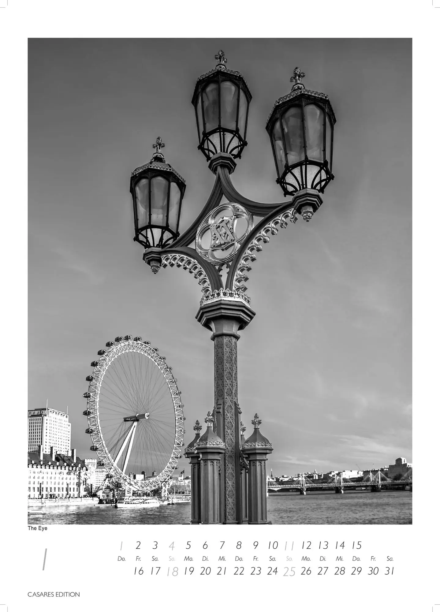 Bild: 9781835245163 | London schwarz-weiss Kalender 2026 - Wandkalender Fotokalender...