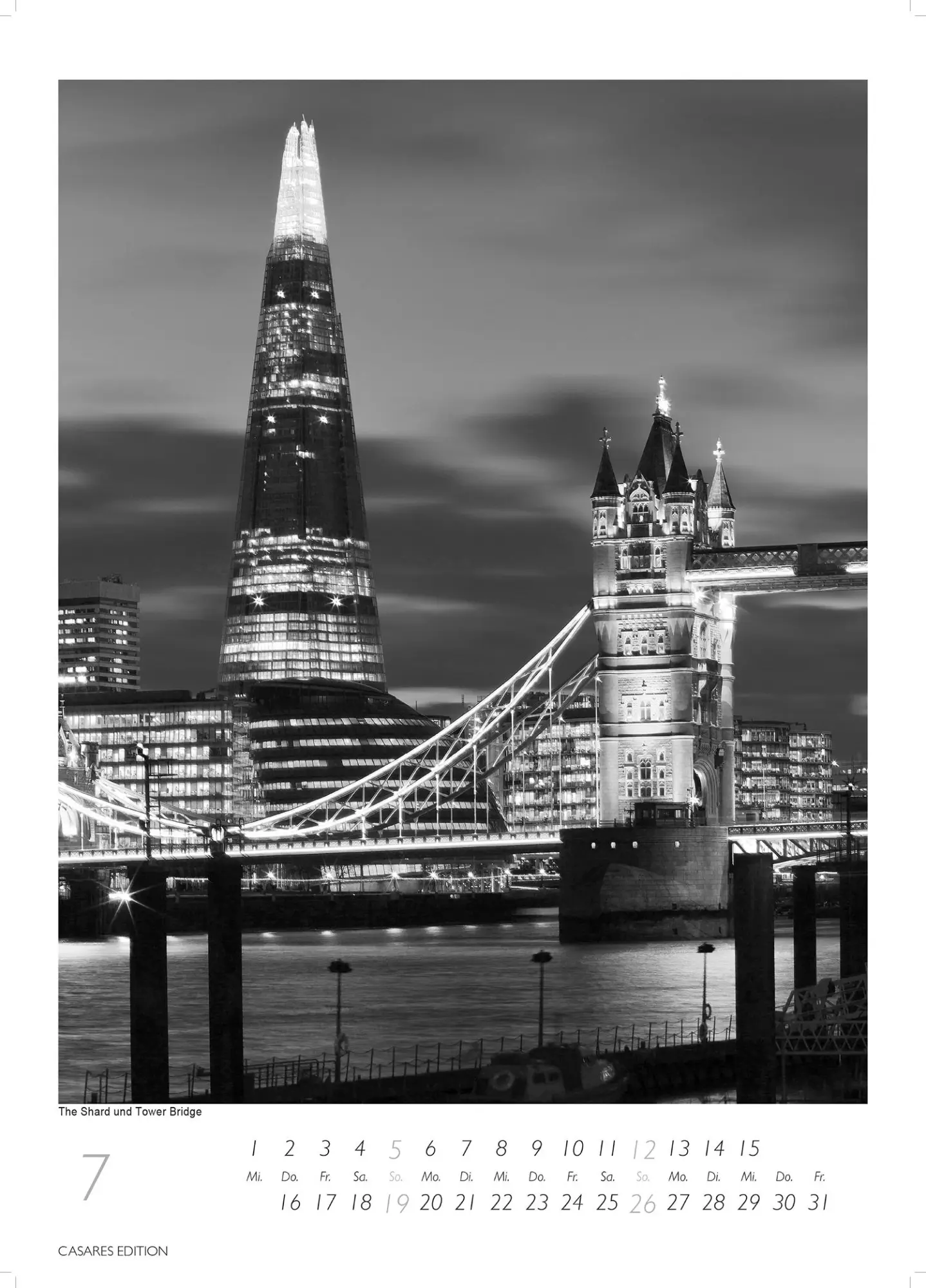 Bild: 9781835245163 | London schwarz-weiss Kalender 2026 - Wandkalender Fotokalender...