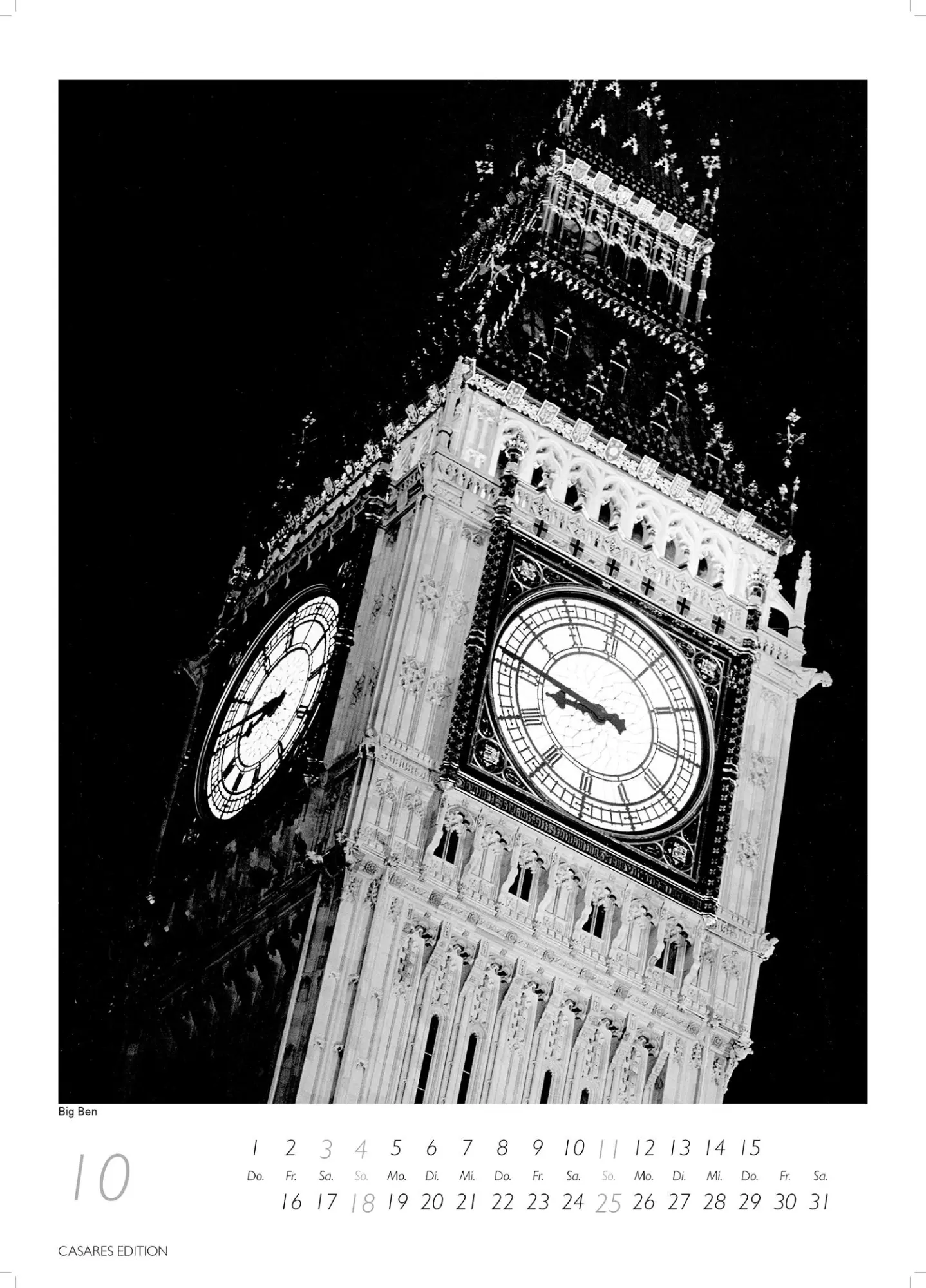 Bild: 9781835245163 | London schwarz-weiss Kalender 2026 - Wandkalender Fotokalender...