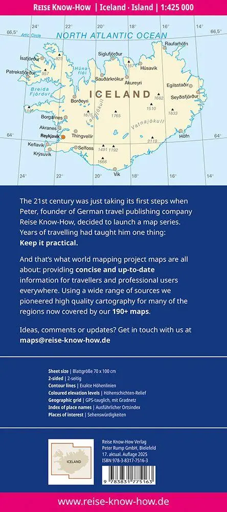 Bild: 9783831775163 | Reise Know-How Landkarte Island Iceland (1:425.000) | (Land-)Karte