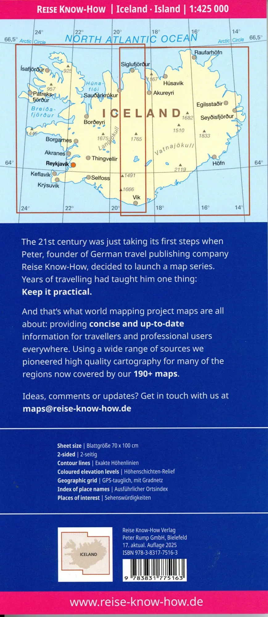 Bild: 9783831775163 | Reise Know-How Landkarte Island Iceland (1:425.000) | (Land-)Karte