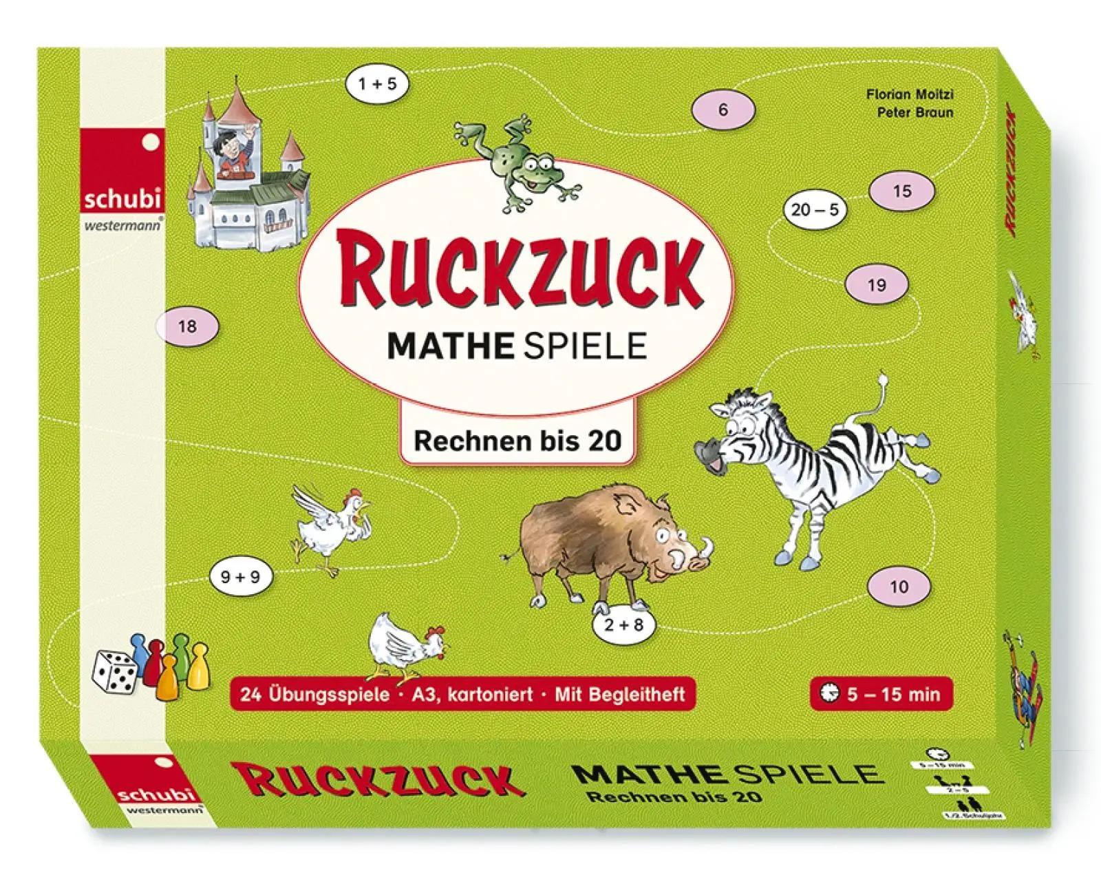 Cover: 9783039765263 | Ruckzuck Mathespiele. Spielend rechnen im Zahlenraum bis 20 | Moitzi