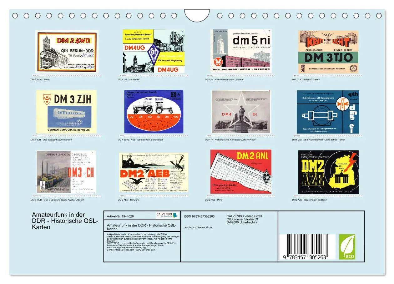 Bild: 9783457305263 | Amateurfunk in der DDR - Historische QSL-Karten (Wandkalender 2026...