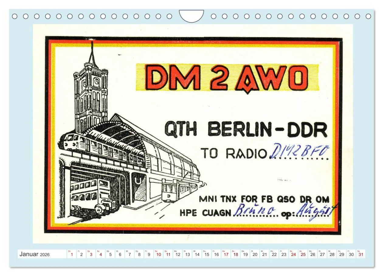 Bild: 9783457305263 | Amateurfunk in der DDR - Historische QSL-Karten (Wandkalender 2026...