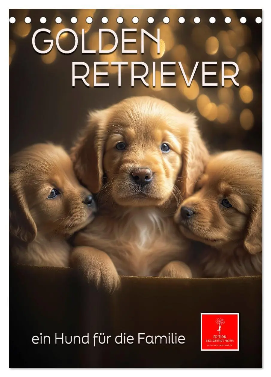 Cover: 9783516325263 | Golden Retriever - ein Hund für die Familie (Tischkalender 2026 DIN...