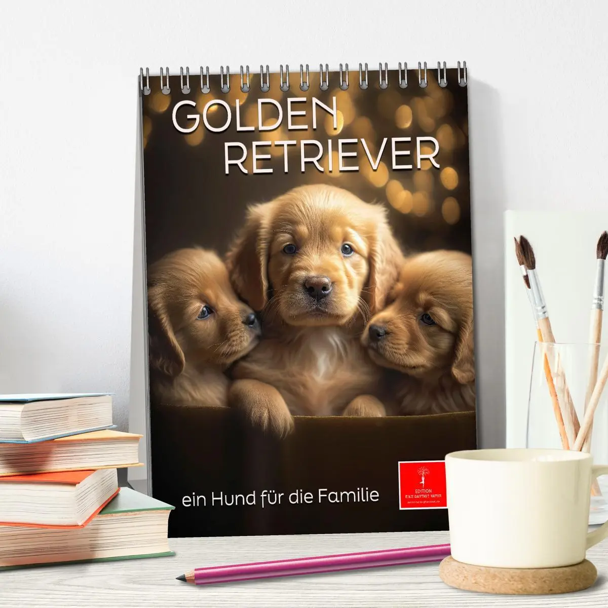 Bild: 9783516325263 | Golden Retriever - ein Hund für die Familie (Tischkalender 2026 DIN...