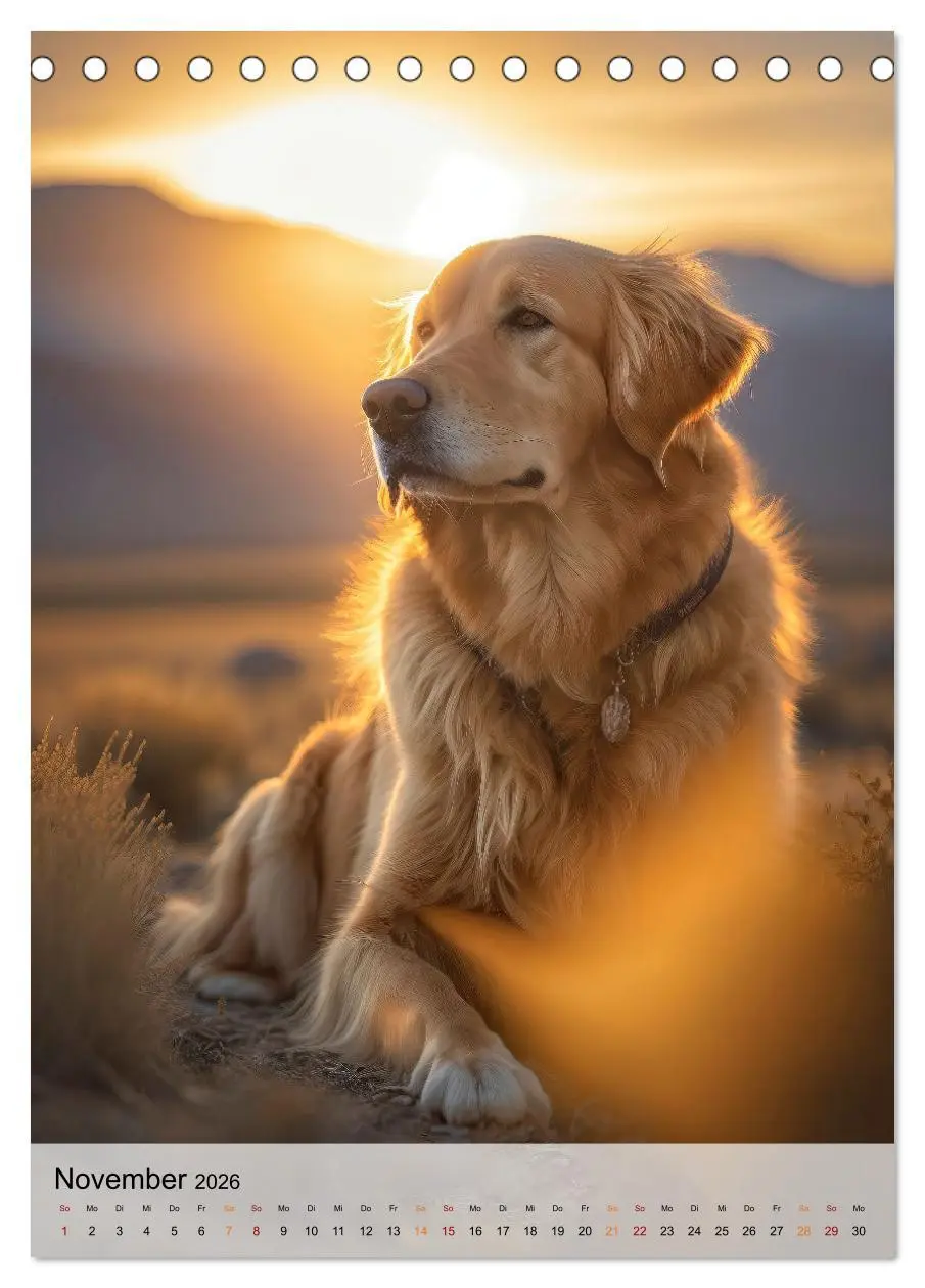 Bild: 9783516325263 | Golden Retriever - ein Hund für die Familie (Tischkalender 2026 DIN...