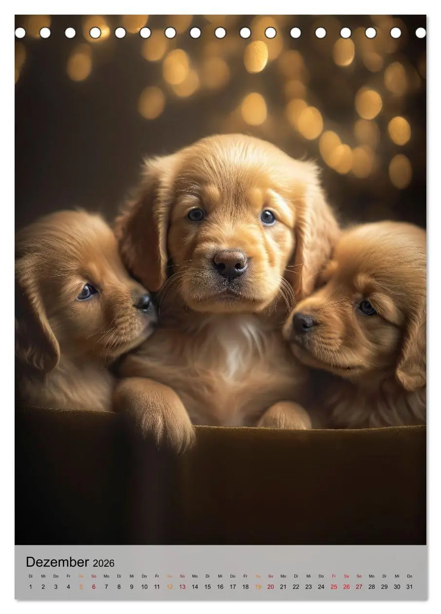 Bild: 9783516325263 | Golden Retriever - ein Hund für die Familie (Tischkalender 2026 DIN...