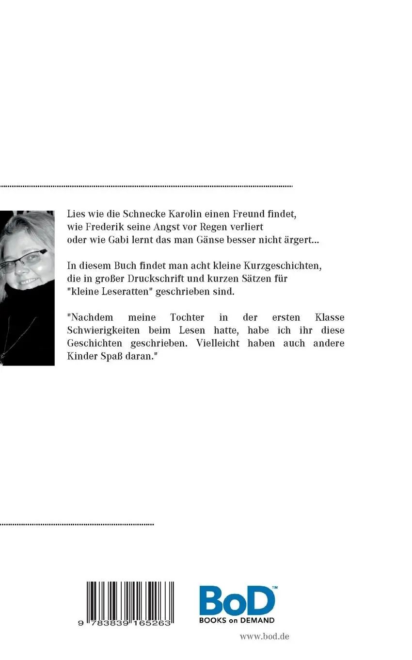 Rückseite: 9783839165263 | Acht kleine Kurzgeschichten | Zum Lesen und Vorlesen | Kirsten Tober