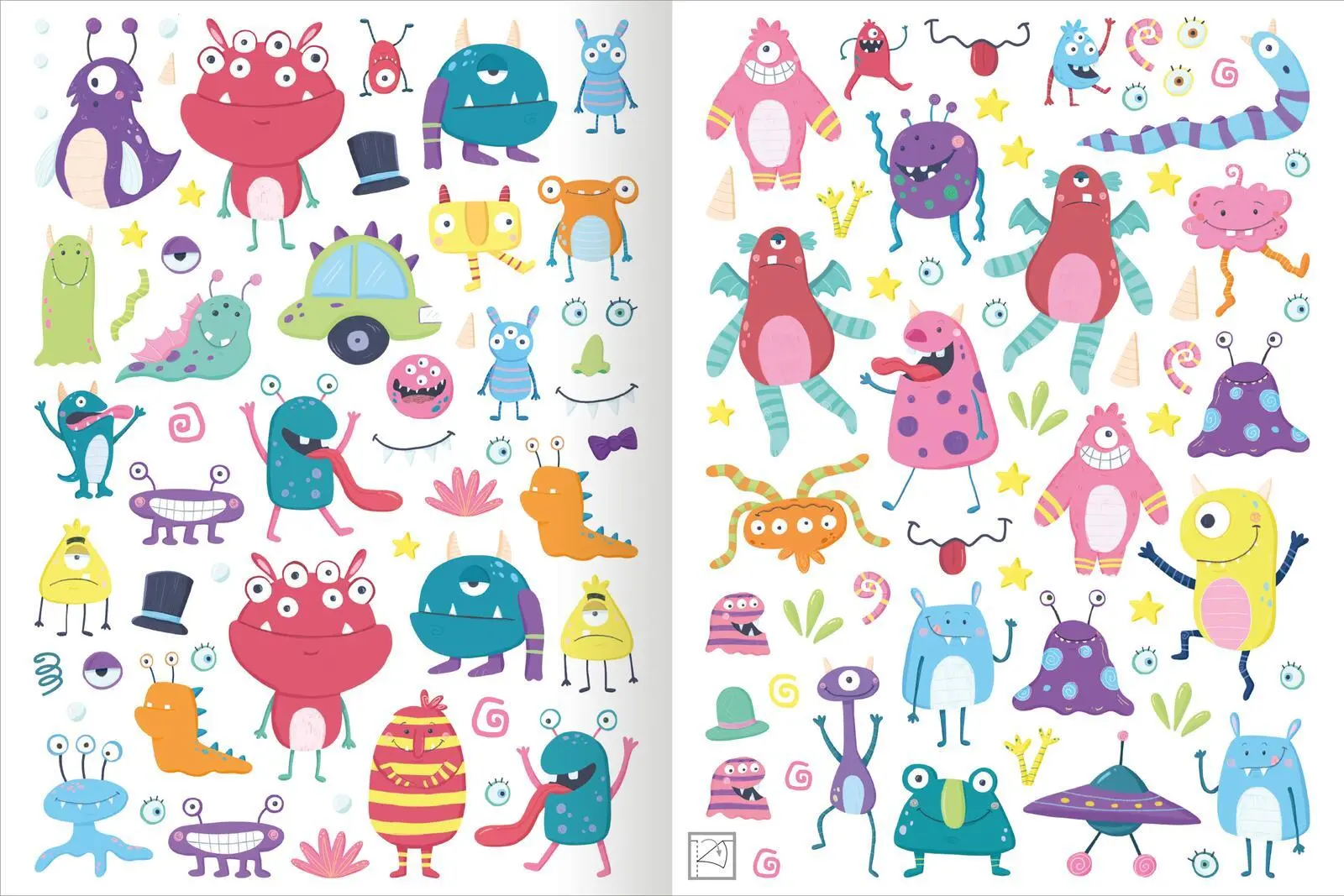 Bild: 9783845865263 | Mein flauschiges Stickerheft - Monster | Über 450 Fühl-Sticker | Dietz