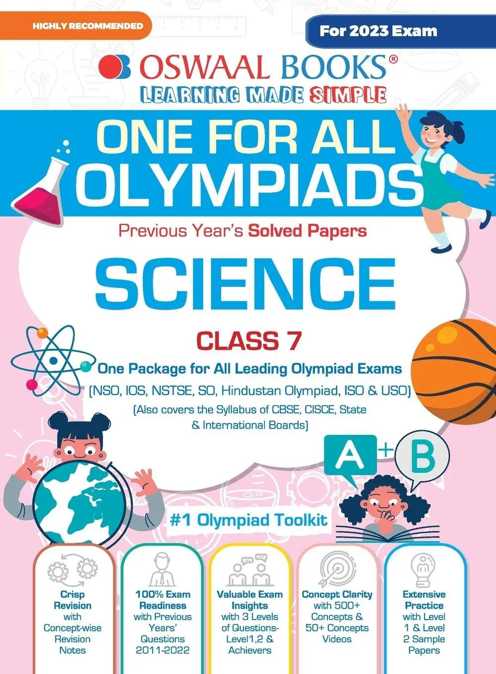 Cover: 9789356345263 | Oswaal One For All Olympiad Previous Years' Solved Papers, Class-7...