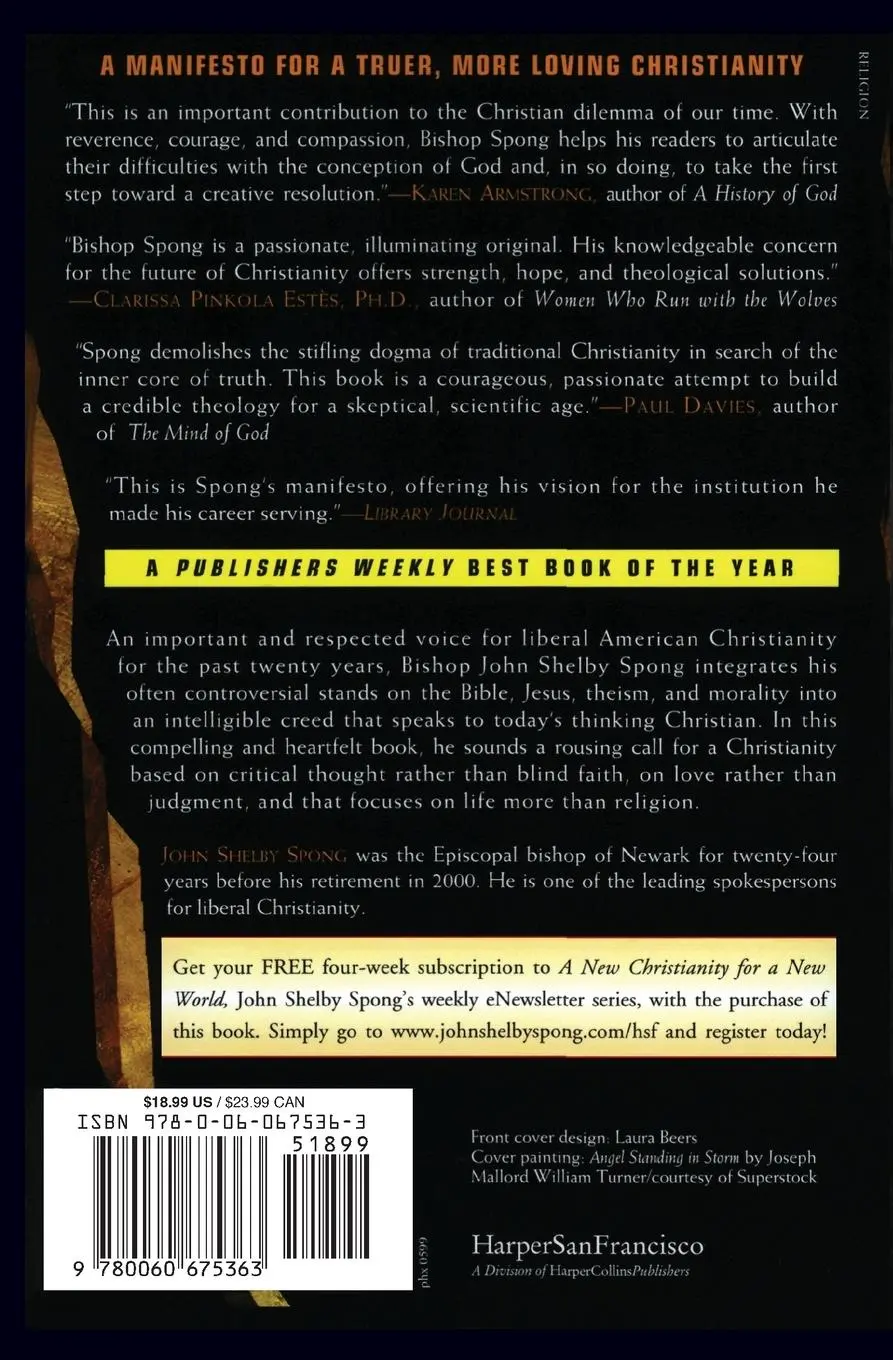 Rückseite: 9780060675363 | Why Christianity Must Change or Die | John Shelby Spong | Taschenbuch