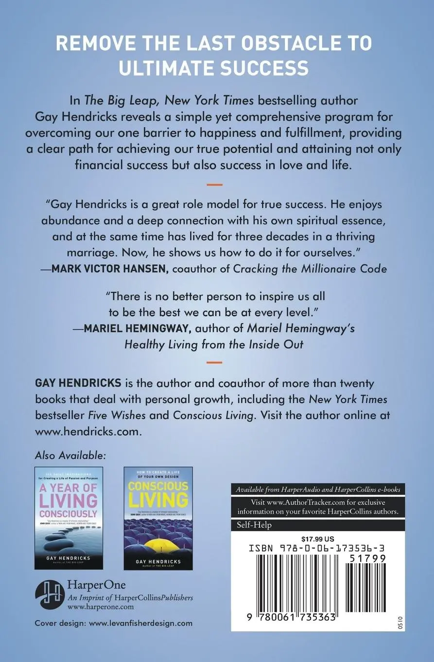 Rückseite: 9780061735363 | Big Leap, The | Gay Hendricks | Taschenbuch | Kartoniert / Broschiert