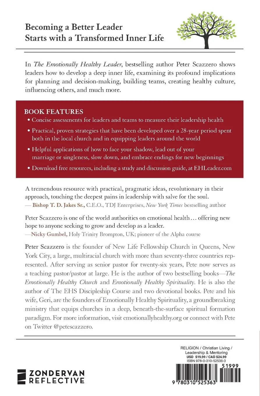 Rückseite: 9780310525363 | Emotionally Healthy Leader | Peter Scazzero | Taschenbuch | Englisch