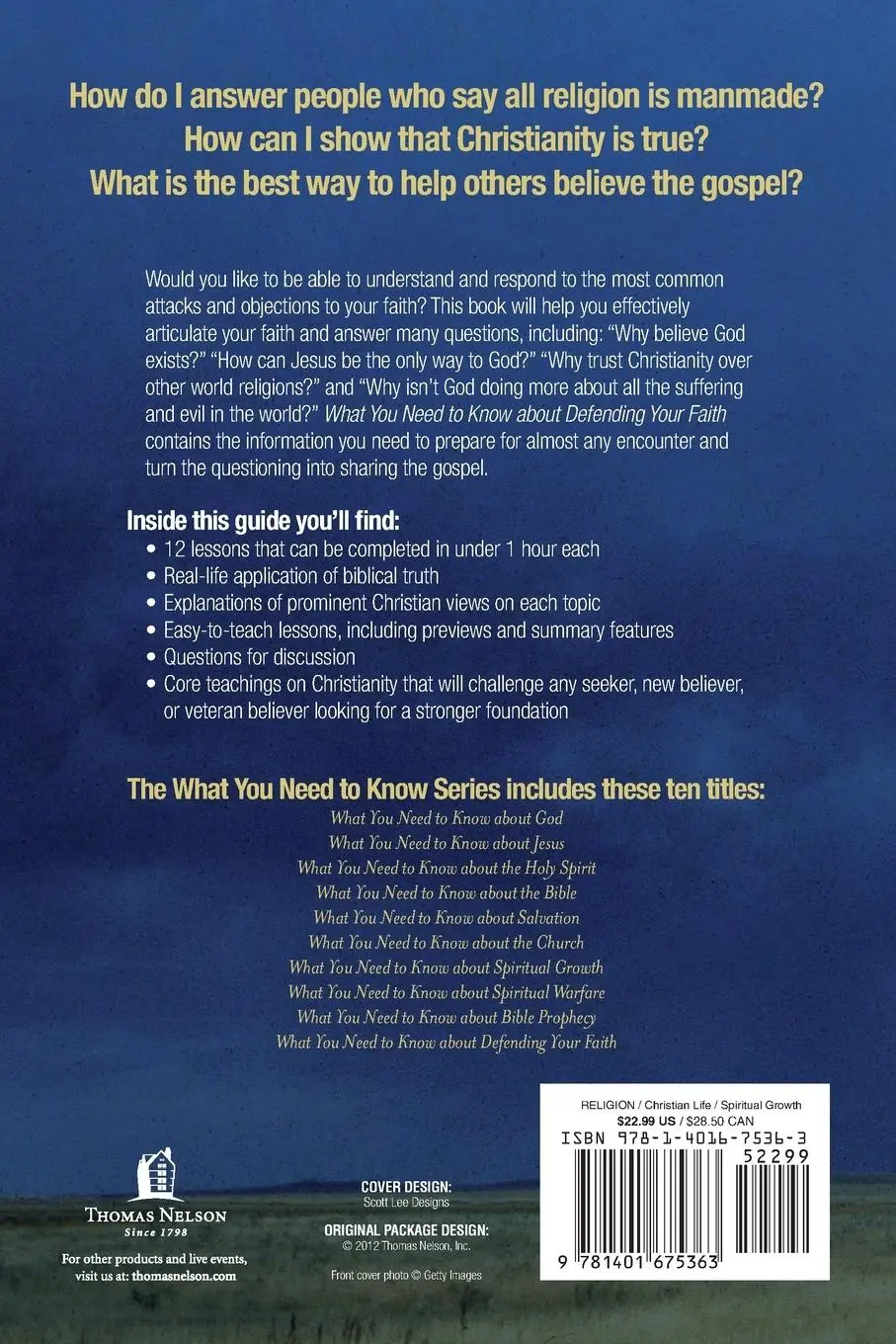 Rückseite: 9781401675363 | The What You Need to Know about Defending Your Faith | Max Anders
