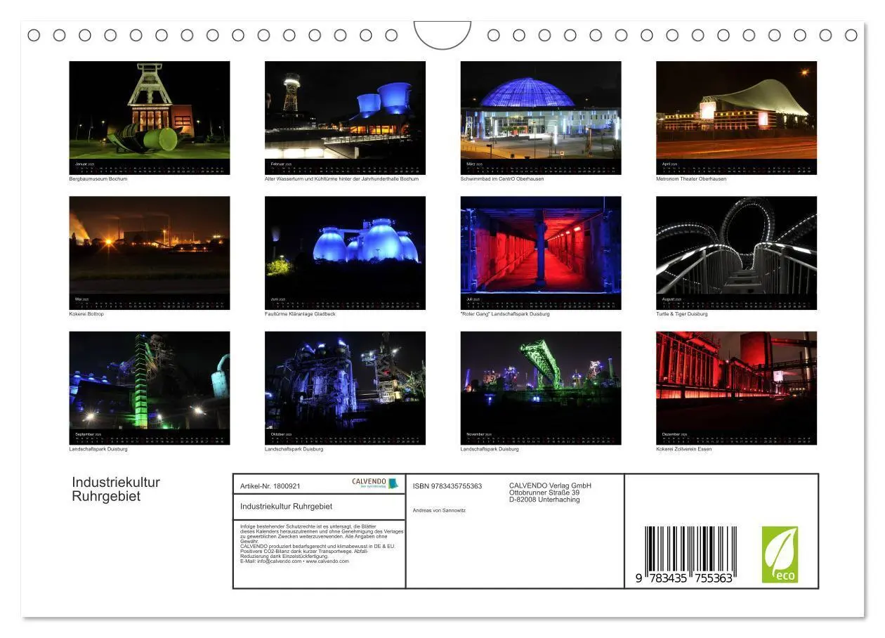 Bild: 9783435755363 | Industriekultur Ruhrgebiet (Wandkalender 2025 DIN A4 quer),...