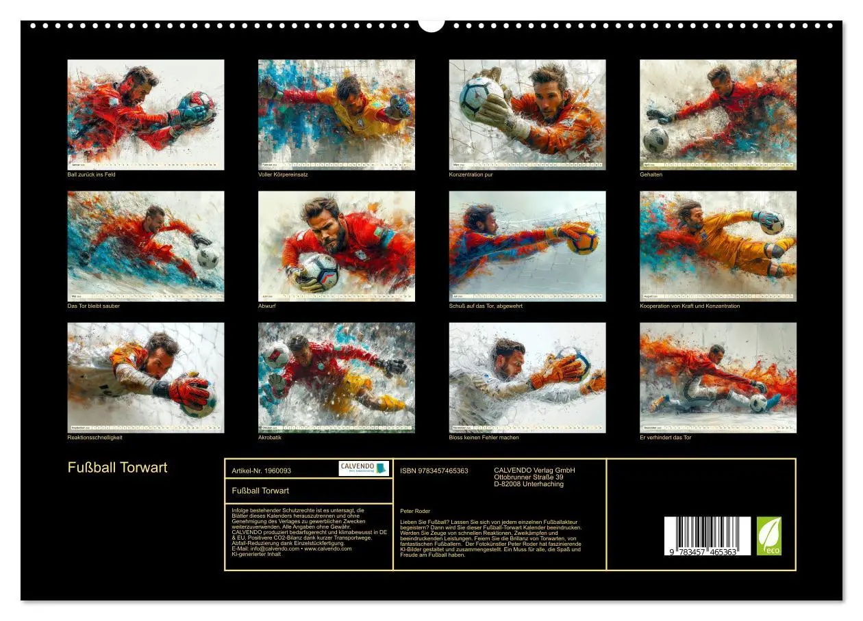 Bild: 9783457465363 | Fußball Torwart (hochwertiger Premium Wandkalender 2026 DIN A2...