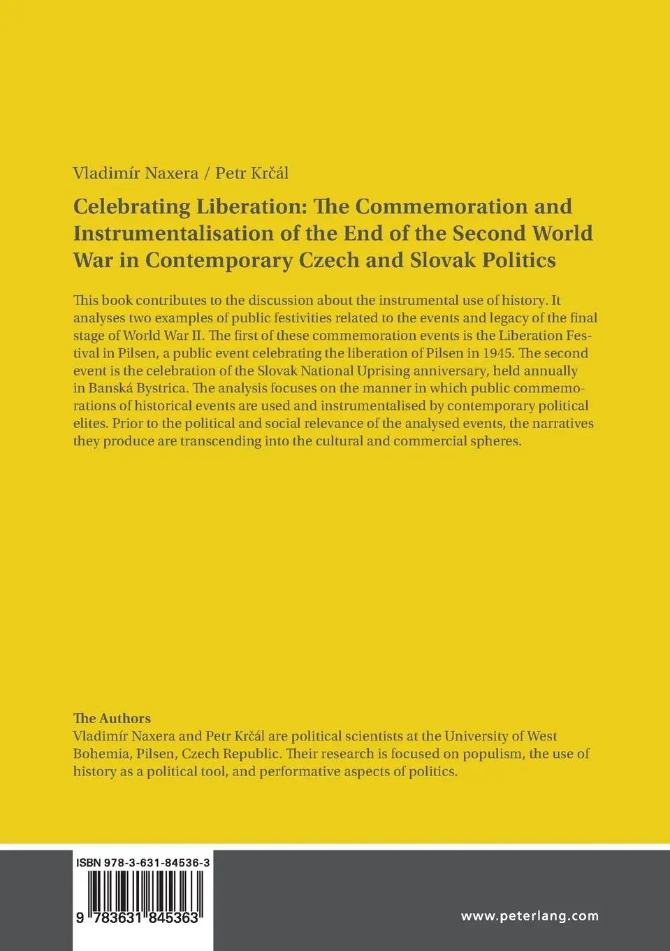Rückseite: 9783631845363 | Celebrating Liberation: The Commemoration and Instrumentalisation...