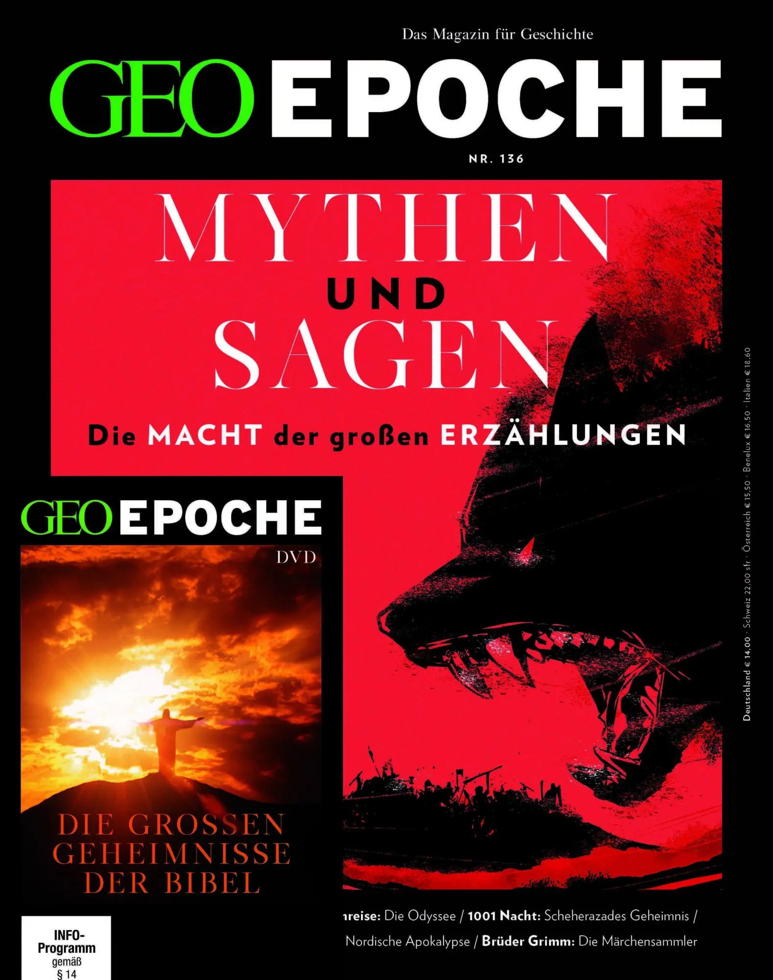 Cover: 9783652015363 | GEO Epoche DVD 136/2025 - Mythen &amp; Sagen | Das Magazin für Geschichte