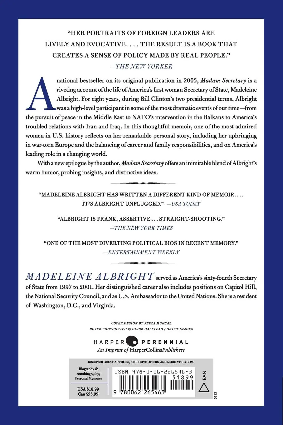 Rückseite: 9780062265463 | Madam Secretary | Madeleine Albright | Taschenbuch | Englisch | 2013