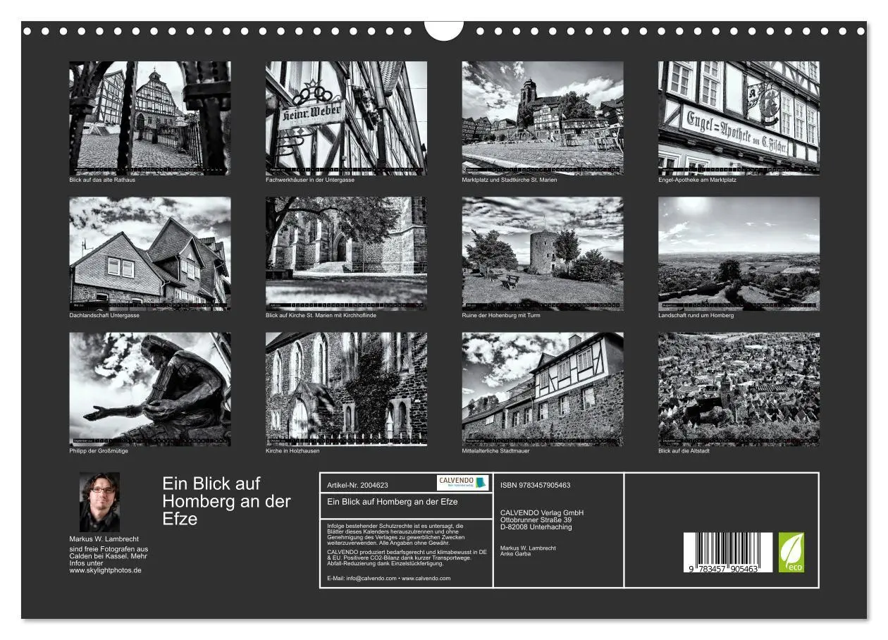 Bild: 9783457905463 | Ein Blick auf Homberg an der Efze (Wandkalender 2026 DIN A3 quer),...