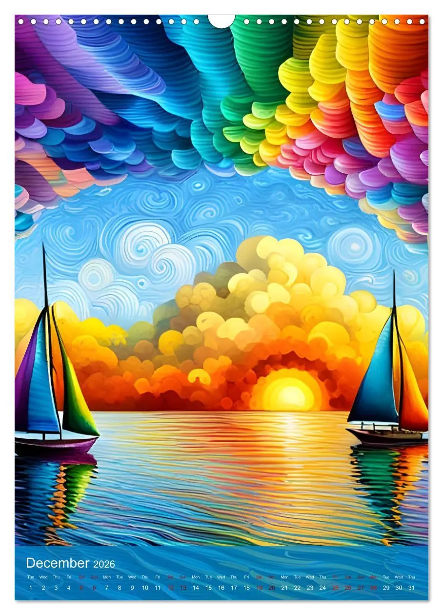 Bild: 9783516545463 | Rainbow Horizons (Wall Calendar 2026 DIN A3 portrait), CALVENDO 12...