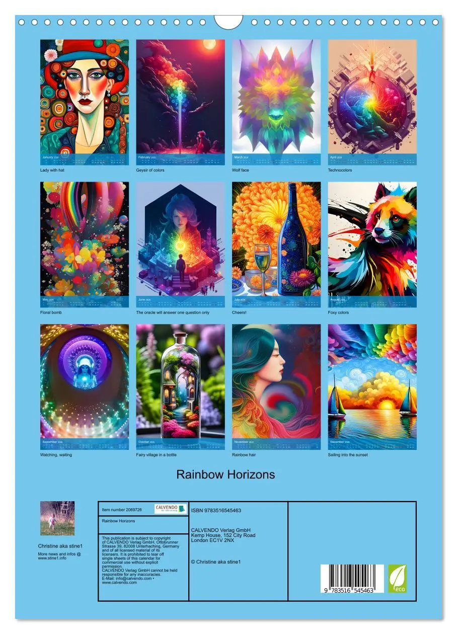 Bild: 9783516545463 | Rainbow Horizons (Wall Calendar 2026 DIN A3 portrait), CALVENDO 12...