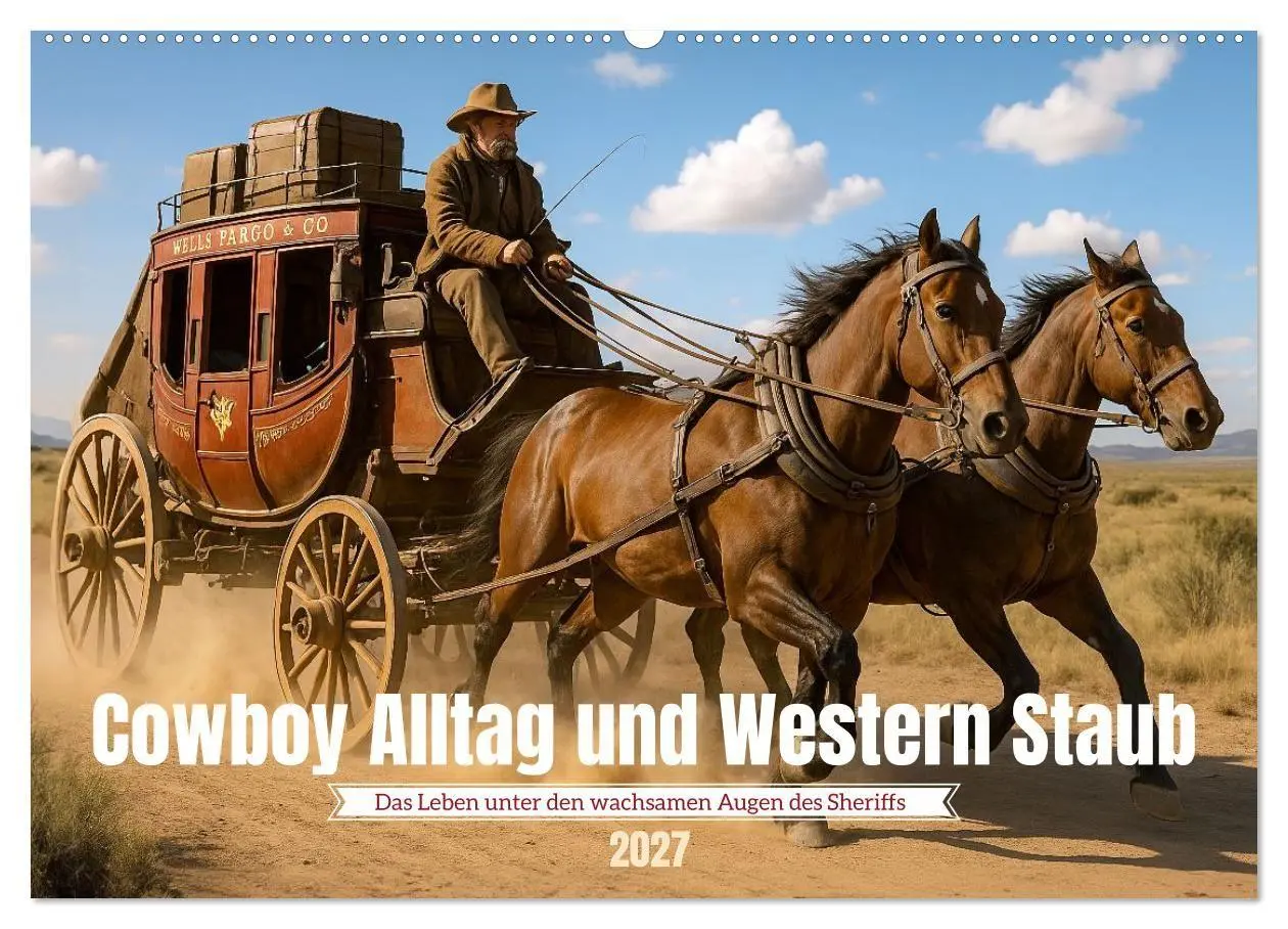 Cover: 9783516925463 | Cowboy Alltag und Western Staub (Wandkalender 2027 DIN A2 quer),...