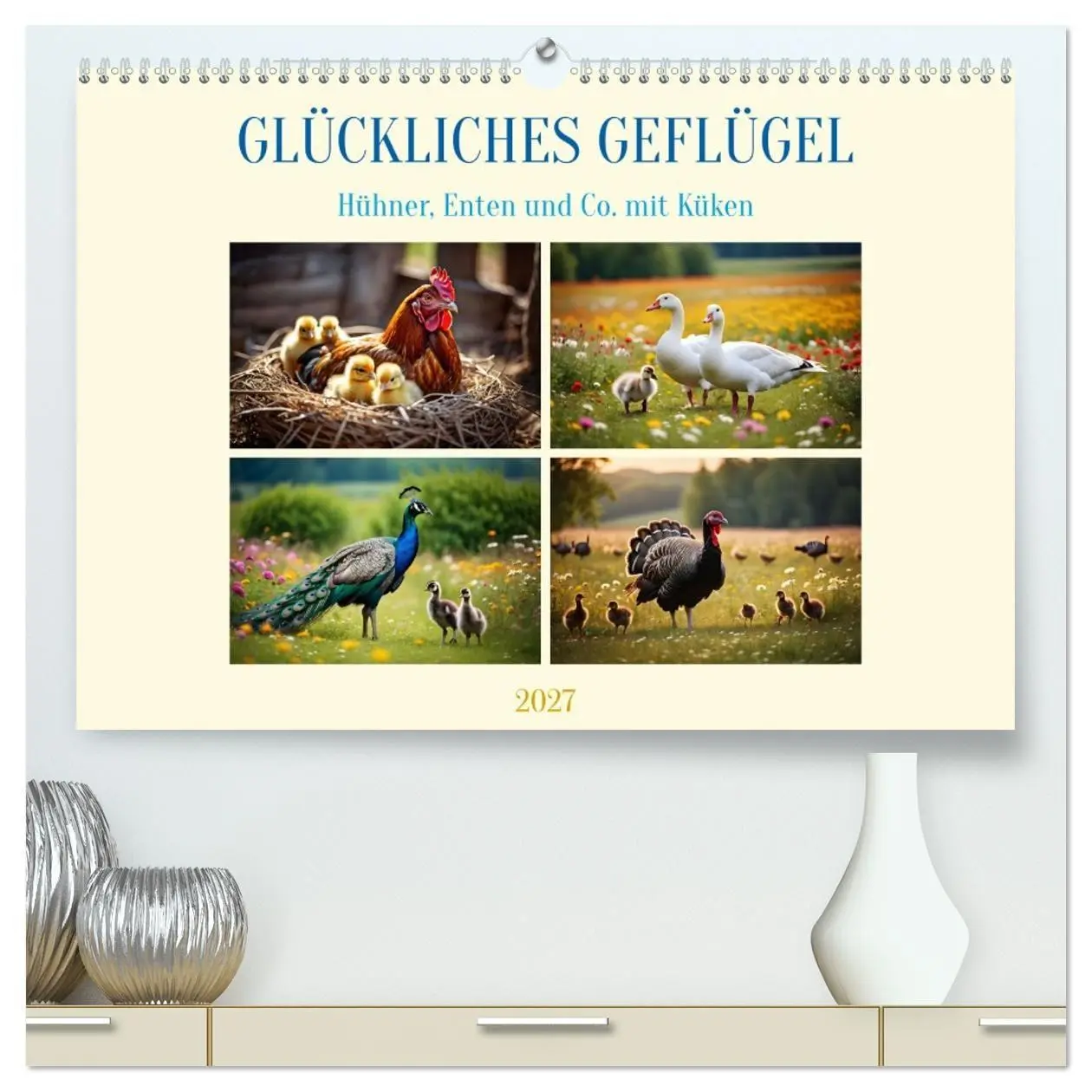 Cover: 9783569015463 | Glückliches Geflügel (hochwertiger Premium Wandkalender 2027 DIN A2...