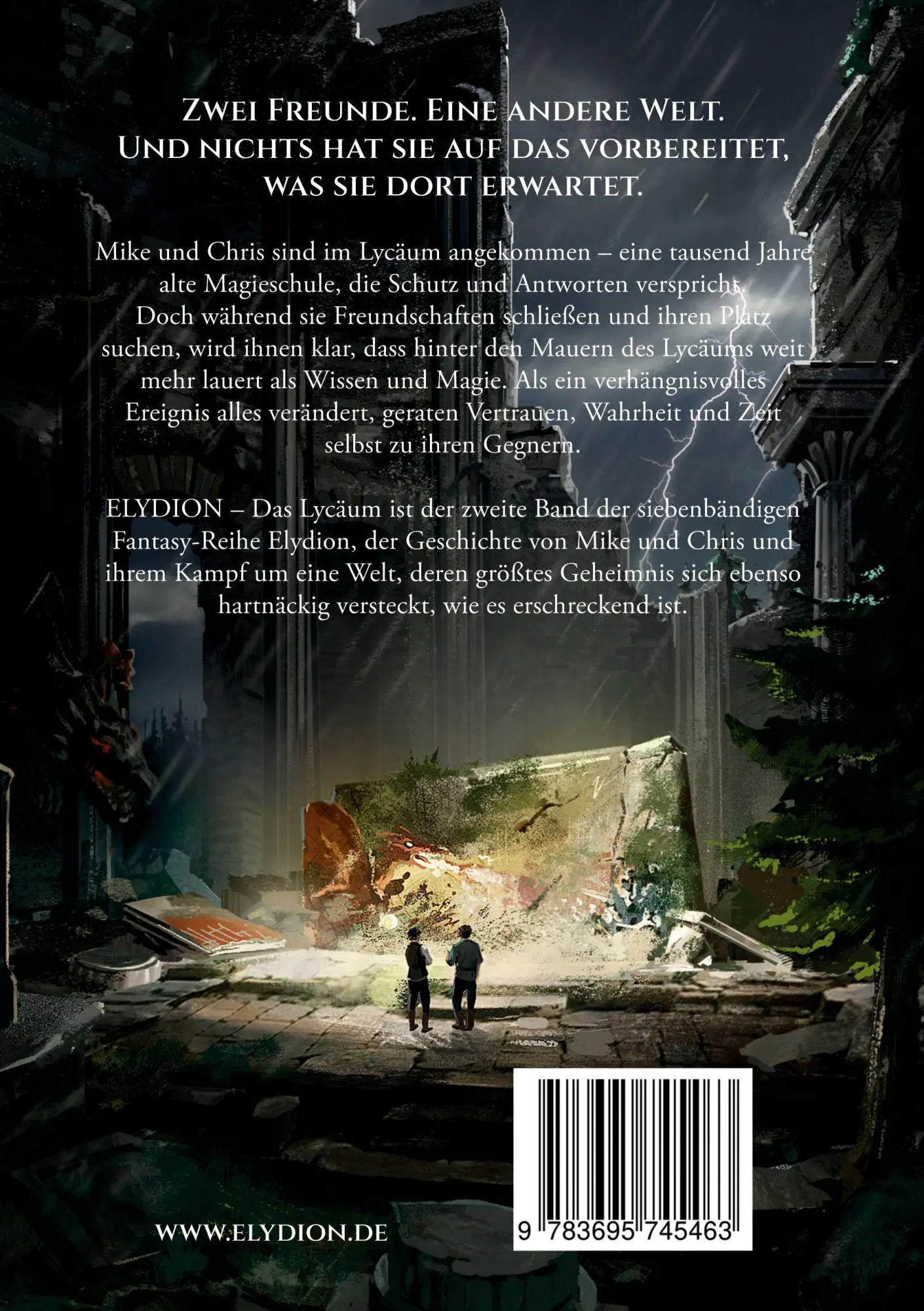 Rückseite: 9783695745463 | Elydion | Das Lycäum | Chris Atalane (u. a.) | Buch | ELYDION | 348 S.