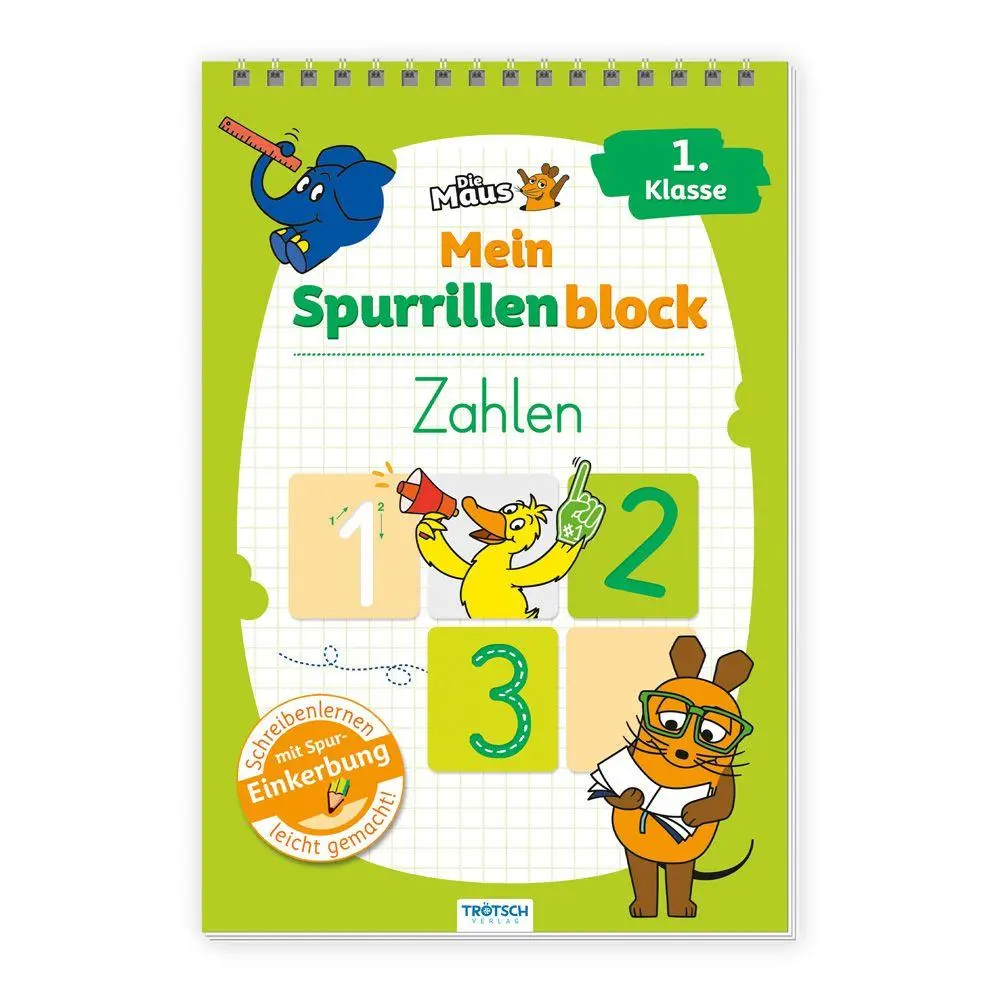 Cover: 9783988025463 | TRÖTSCH - Die Maus Mein Spurrillenblock Zahlen Übungsbuch | KG | Buch