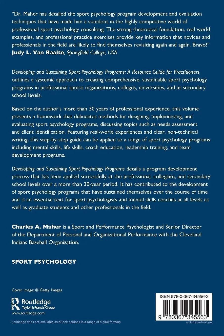 Rückseite: 9780367345563 | Developing and Sustaining Sport Psychology Programs | Charles A. Maher