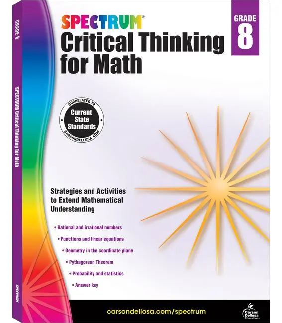 Cover: 9781483835563 | Spectrum Critical Thinking for Math, Grade 8 | Volume 50 | Spectrum