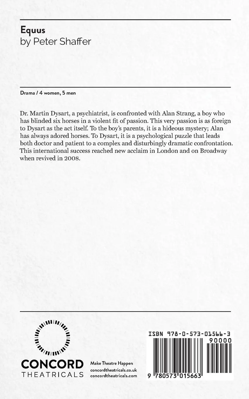 Rückseite: 9780573015663 | Equus | Peter Shaffer | Taschenbuch | Kartoniert / Broschiert | 2015