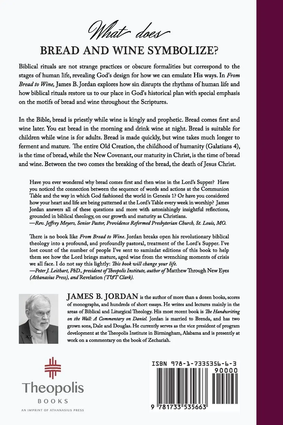 Rückseite: 9781733535663 | From Bread to Wine | Creation, Worship, and Christian Maturity | Buch