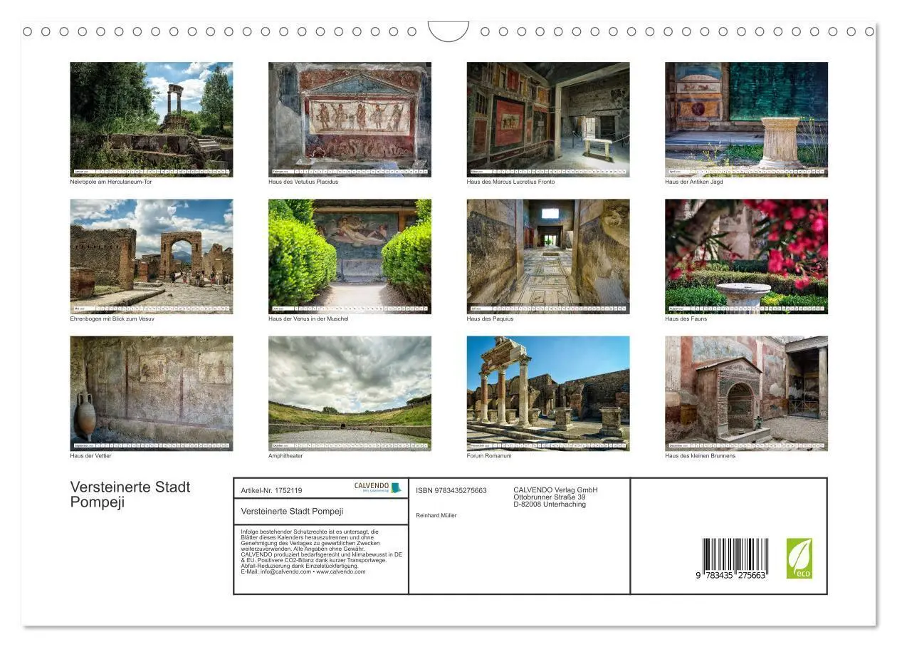 Bild: 9783435275663 | Versteinerte Stadt Pompeji (Wandkalender 2025 DIN A3 quer),...