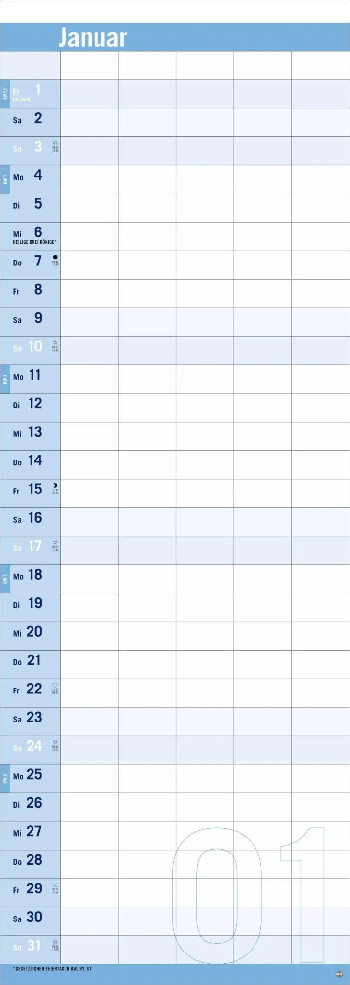 Bild: 9783756415663 | Allround-Familienplaner Vertical Kalender 2027 | Heye | Kalender