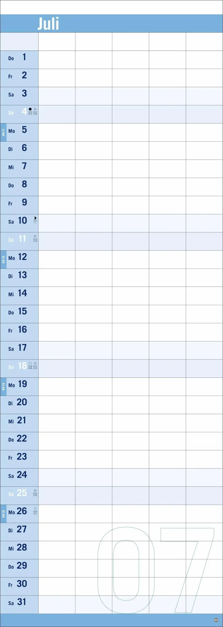 Bild: 9783756415663 | Allround-Familienplaner Vertical Kalender 2027 | Heye | Kalender