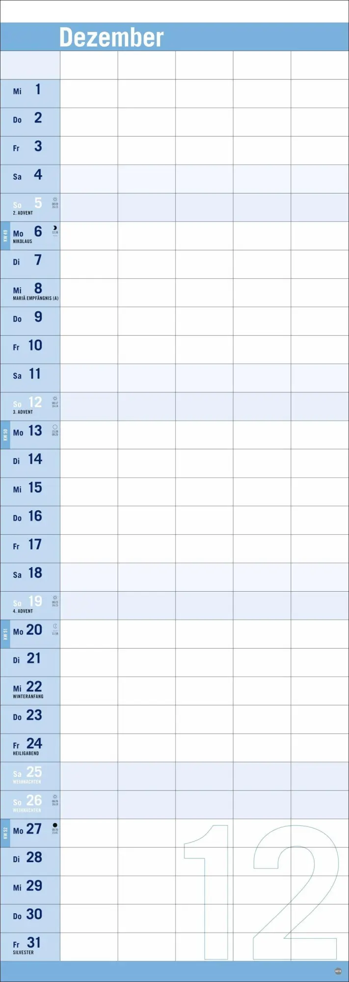 Bild: 9783756415663 | Allround-Familienplaner Vertical Kalender 2027 | Heye | Kalender