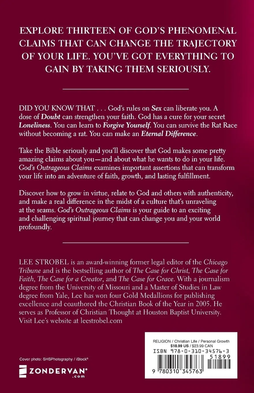 Rückseite: 9780310345763 | The God's Outrageous Claims | Lee Strobel | Taschenbuch | Englisch