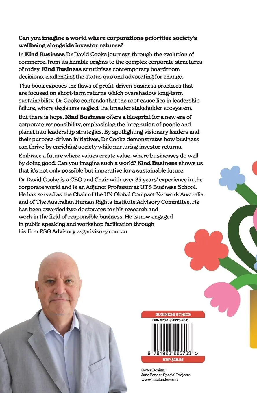 Rückseite: 9781923225763 | Kind Business | How values create value | David Cooke | Taschenbuch