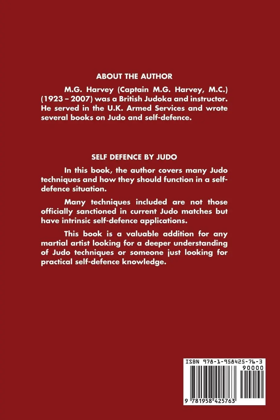 Rückseite: 9781958425763 | Self-Defence by Judo | M. G. Harvey | Taschenbuch | Englisch | 2023