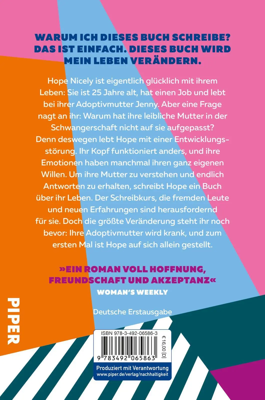 Rückseite: 9783492065863 | Mein Name ist Hope Nicely. Hope wie Hoffnung und Nicely wie nett.