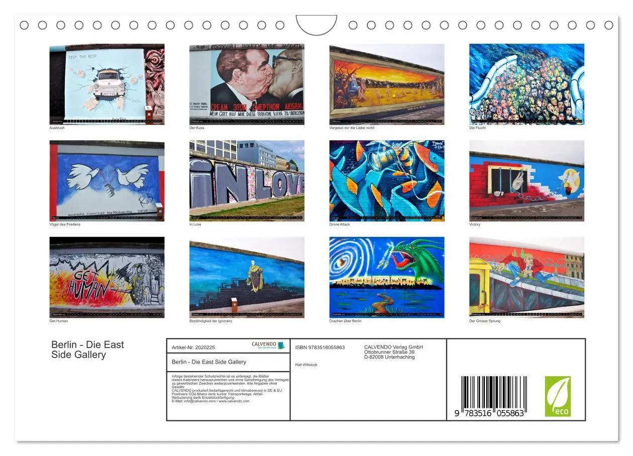 Bild: 9783516055863 | Berlin - Die East Side Gallery (Wandkalender 2026 DIN A4 quer),...