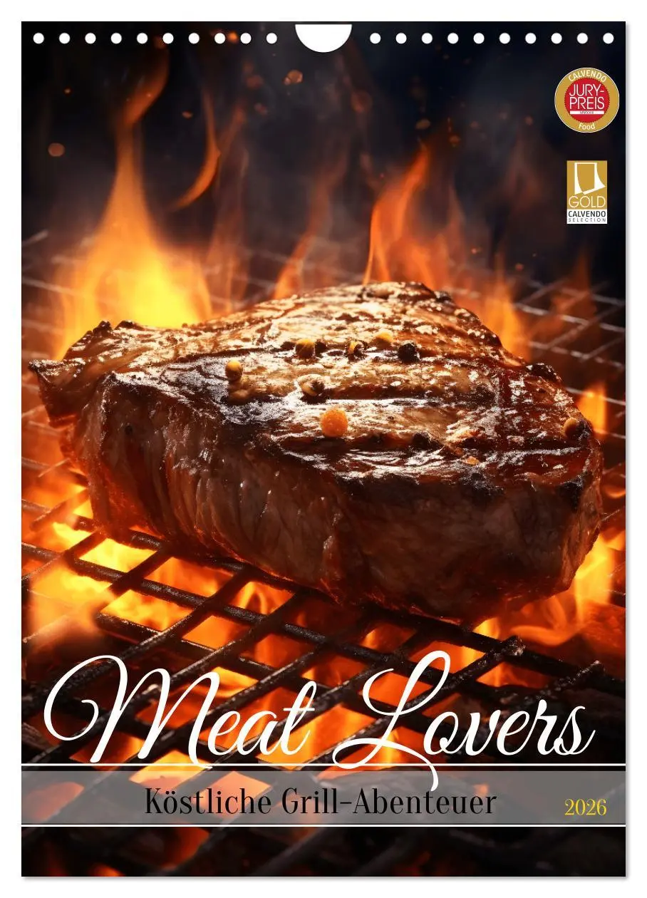Cover: 9783516295863 | Meat Lovers - Köstliche Grill Abenteuer (Wandkalender 2026 DIN A4...