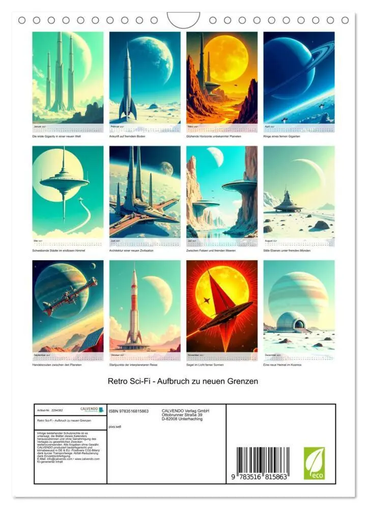 Bild: 9783516815863 | Retro Sci-Fi - Aufbruch zu neuen Grenzen (Wandkalender 2027 DIN A4...